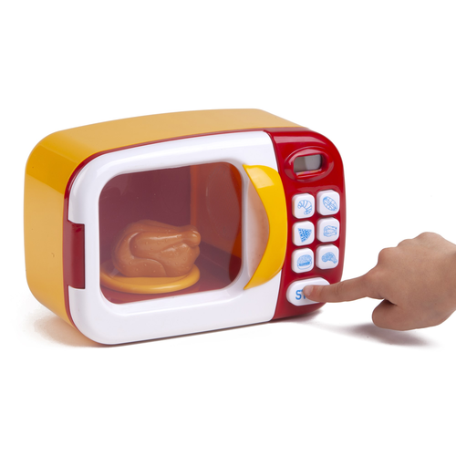 סט משחק מיקרוגל אלקטרוני עם טיימר, אורות, מגש מסתובב ומגוון אביזרים 4