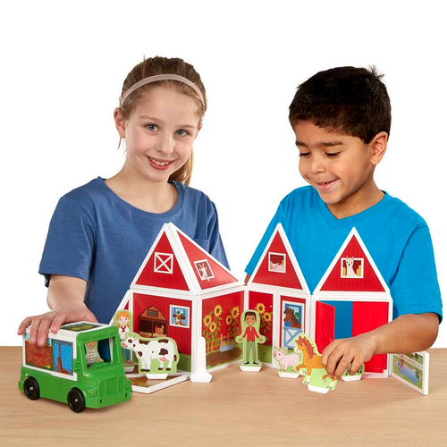 משחק הרכבה ובנייה מגנטי - בחווה שלנו 102 חלקים 2