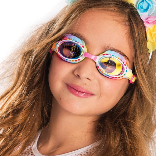 משקפת בריכה מעוצבת לילדים 100% סיליקון עם הגנת UV ומונע אדים - חד קרן בענן (גיל 5+) 4