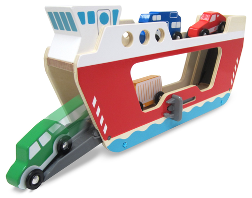 סט מעבורת מעץ + 4 רכבים 3