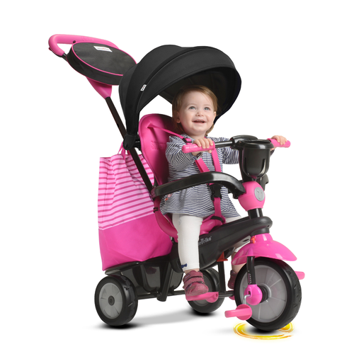 תלת אופן 4 ב 1 דגם סווינג Swing DLX - ורוד 2