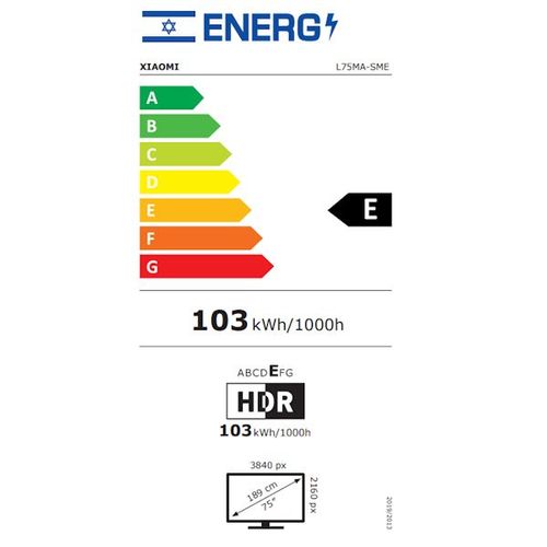טלוויזיה ''43 QLED 4K שיאומי דגם Xiaomi TV A Pro 43'' (2025)