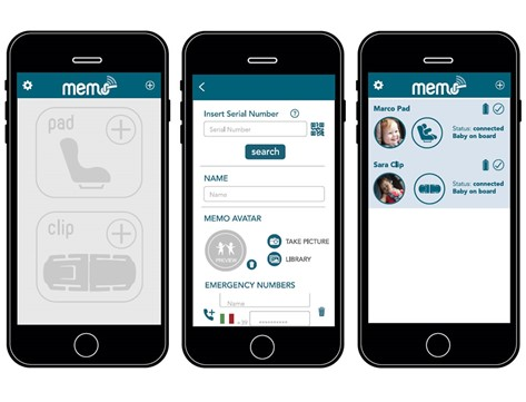 Memo Pad - פד בטיחות למניעת שכחת ילדים ברכב בטכנולוגיית BT עם אפליקציה יעודית 3