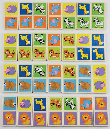 דומינו חיות בר מאוירות 28 חלקים 2