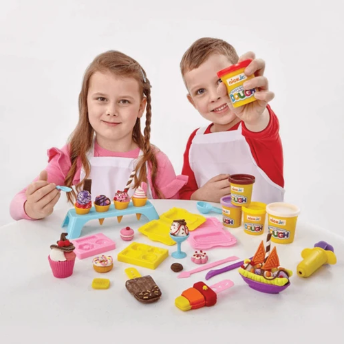 ערכת משחק ויצירה בבצק לילדים - סט הכנת גלידה 20 חלקים + 5 מיכלי בצק צבעוני 2