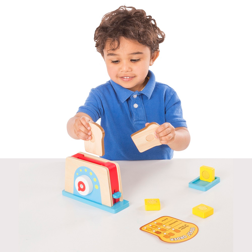 סט טוסטר מעץ למשחקי דמיון - 9 חלקים  2