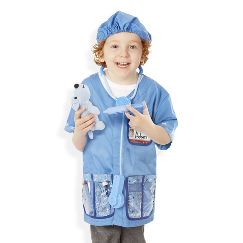תחפושת רופא/ה חיות (וטרינר) לפורים ומשחקי דמיון 7 חלקים (גילאי 3-6 שנים) 1