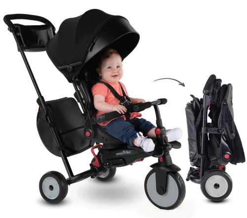 תלת אופן מתקפל ונשכב 6 ב 1 דגם SmarTrike STR7 - שחור 2