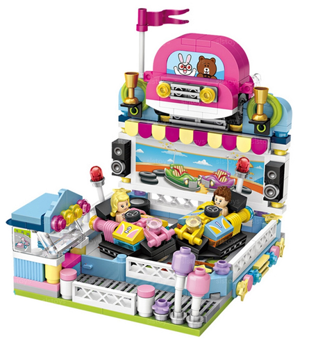 משחק הרכבה ובניה עם 432 מיני אבנים - מכוניות מתנגשות 1