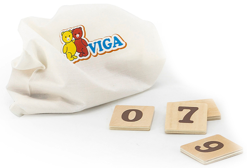 שעון לימודי דיגיטאלי ואנלוגי מעץ בשקית בד 2