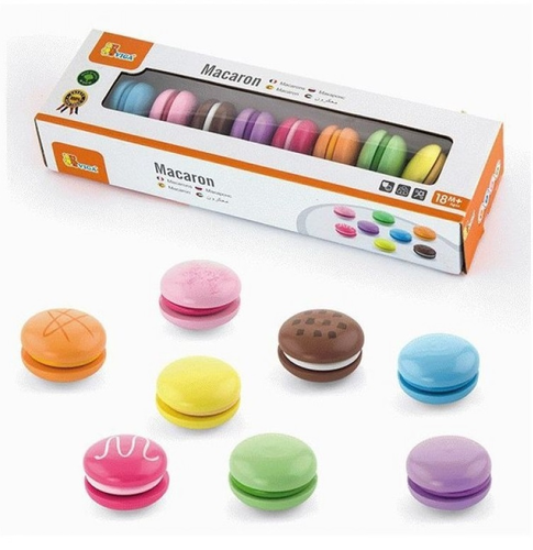 8 עוגיות עץ דמויות מקרון למשחקי דמיון 24 חלקים 3