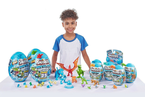 ביצת הפתעות סמאשרס עם דינוזאור Slime O Saur להרכבה ו- 10 אביזרים - ירוק  7