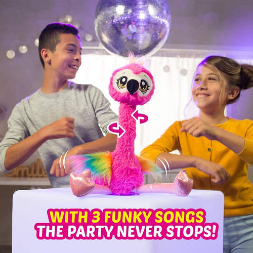 פרנקי בובת פלמינגו ורודה רוקדת לצלילי שירים, מפתלת צוואר עם ביצת הפתעה  4
