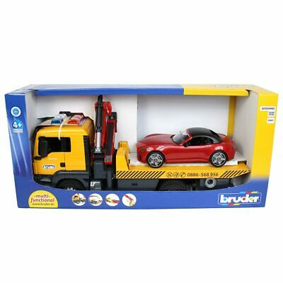 רכב גורר עם מנוף MAN עם אורות וצלילים + מכונית ספורט ROADSTER דגם 3750 9