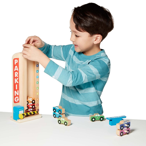 מגדל חניה למכוניות למשחק ולימוד ספירה 11 חלקים 2
