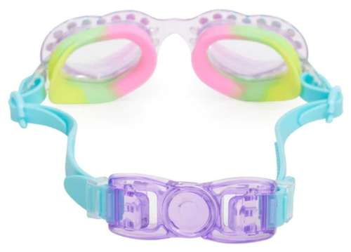 משקפת בריכה מעוצבת לילדים 100% סיליקון עם הגנת UV ומונע אדים - לב אוהב כחול (גיל 3+)  3