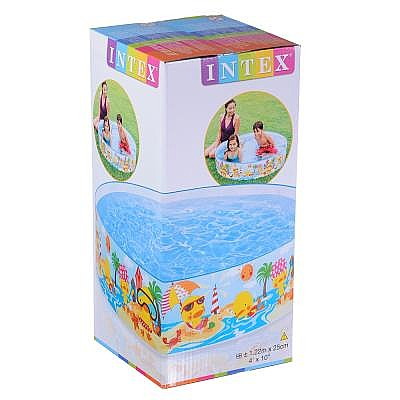 בריכה לילדים עם דפנות קשיחות (ללא צורך בניפוח) בקוטר 1.22 מטר דגם 58477 4
