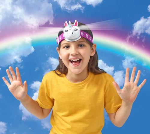 פנס ראש לטיולים חד קרן עם אפקטים קוליים וכיוונון מצבים 5