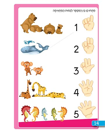 חוברת עבודה ותרגול לגילאי 4-6: יסודות החשבון - מספרים לקראת כיתה א' / ראובת ניצן 2