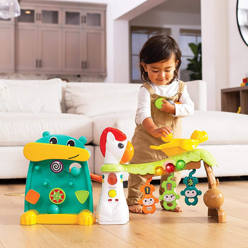 מרכז התפתחות אורקולי Grow-With-Me 4 in 1 פלילנד עם משגר ו 5 כדורי משחק 2