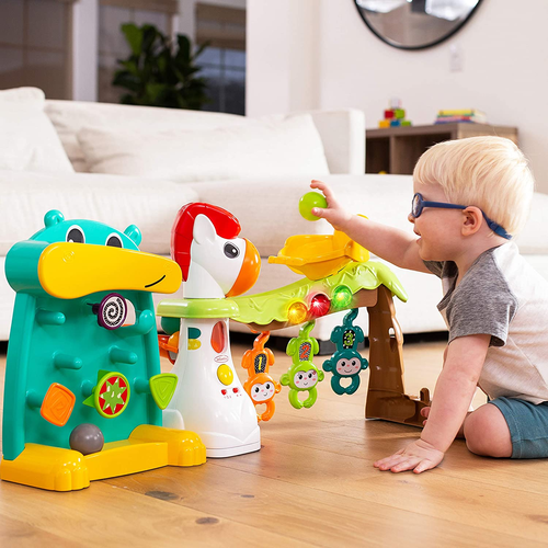 מרכז התפתחות אורקולי Grow-With-Me 4 in 1 פלילנד עם משגר ו 5 כדורי משחק 6
