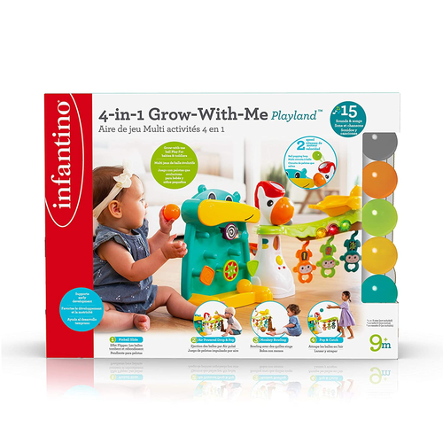 מרכז התפתחות אורקולי Grow-With-Me 4 in 1 פלילנד עם משגר ו 5 כדורי משחק 8