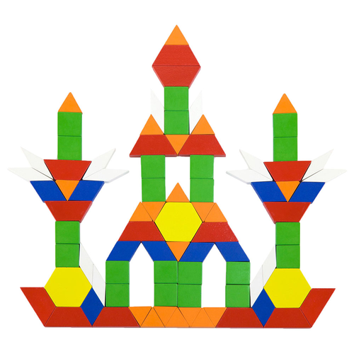 דלי 250 צורות גאומטריות צבעוניות מעץ 1