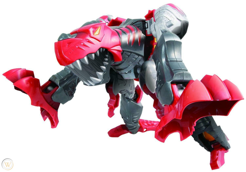 רובוט M.A.R.S אדום עם חרב משנה צורה לדינוזאור T REX 3
