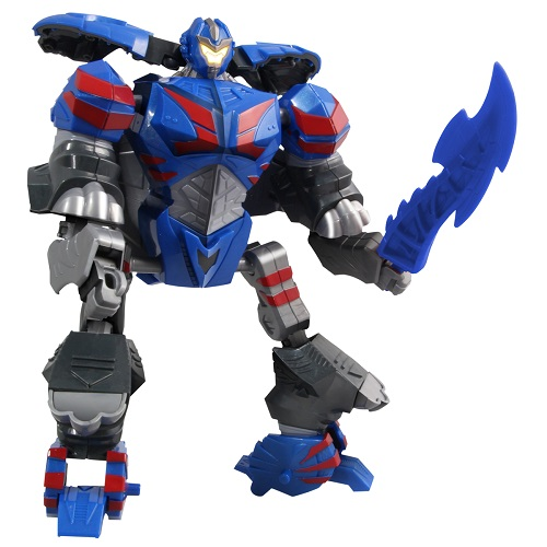 רובוט M.A.R.S כחול עם חרב משנה צורה לדינוזאור Bonny Stegosaur 1