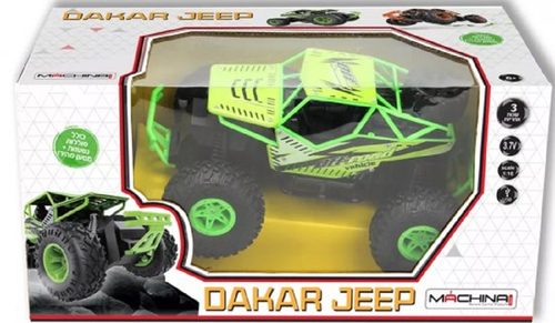 ג'יפ DAKAR JEEP על שלט רחוק עם סוללות נטענות ומטען מהיר- ירוק 3