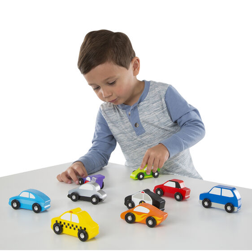 9 מכוניות עץ באריזה רב פעמית 3