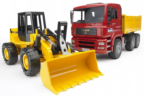 סט משאית הובלה מאן MAN TGA + טרקטור FR130 1