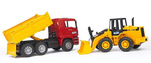 סט משאית הובלה מאן MAN TGA + טרקטור FR130 2