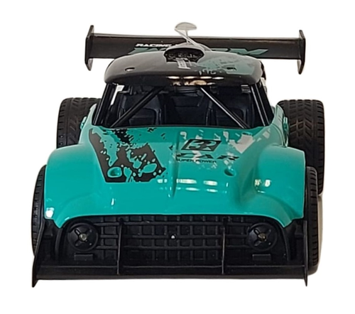 מכונית עם שלט ופונקציה שמדמה סילון TURBO JET CAR - צבע טורקיז 3