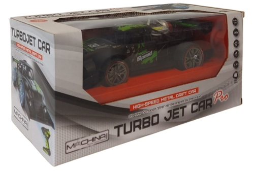 מכונית עם שלט ופונקציה שמדמה סילון TURBO JET CAR - צבע שחור 5