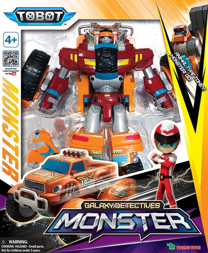 טובוט MONSTER מונסטר - רובוט לוחם TOBOT שמשתנה לרכב עם גלגלי ענק, כולל דמות קוף רובוט 4