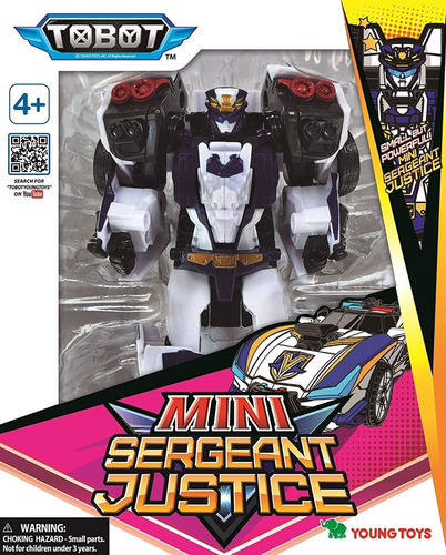 מיני טובוט SARGEANT JUSTICE סארג'נט ג'סטיס - רובוט לוחם TOBOT שמשתנה לניידת משטרה 4