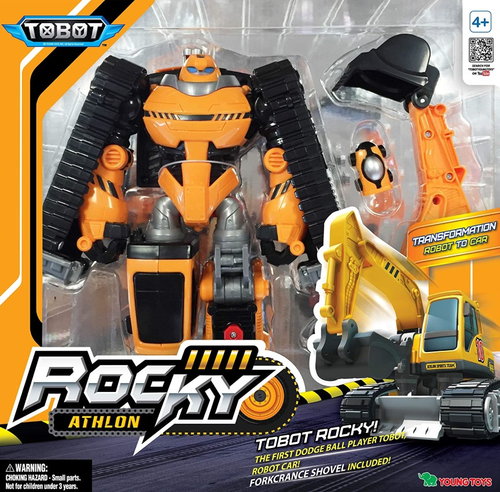 טובוט ROCKY רוקי - רובוט גדול לוחם TOBOT שמשתנה לדחפור, כולל כך חפירה ומכונית מיניאטורית 3
