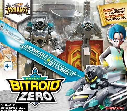 רובוט מפלצת עם חרב MONKART BITROID ZERO מהסדרה האהובה שיכול להשתנות לשתי מכוניות מירוץ 4
