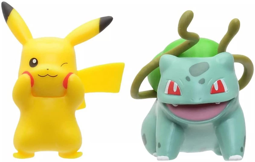 זוג דמויות פעולה של פוקימון - PIKACHU + BULBASAUR 1