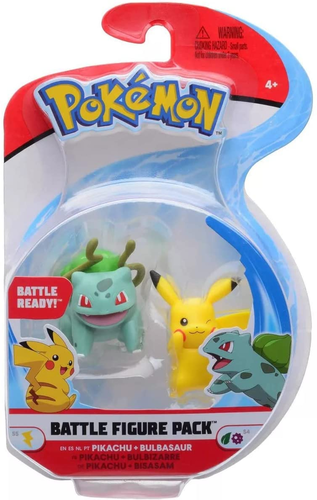 זוג דמויות פעולה של פוקימון - PIKACHU + BULBASAUR 2
