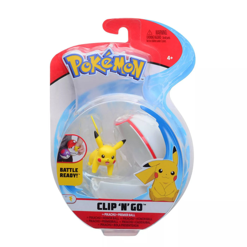 דמות פעולה של פוקימון עם כדור בליסטר - PIKACHU + PREMIER BALL 2
