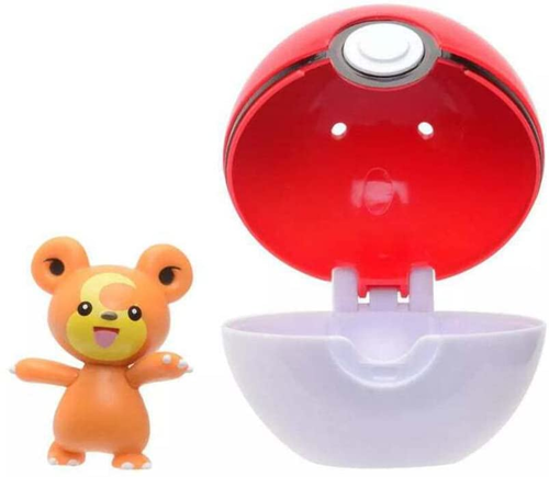 דמות פעולה של פוקימון עם כדור בליסטר - TEDDIURSA + POKE BALL 1