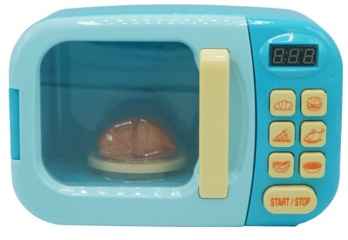 משחק מיקרוגל ביתי עם אורות, צלילים ואביזרים נלווים - צבע כחול 1