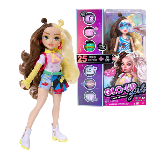 ארין - בובת GLO-UP Girls עם 25 הפתעות אופנתיות ליום צילומים מושלם 1