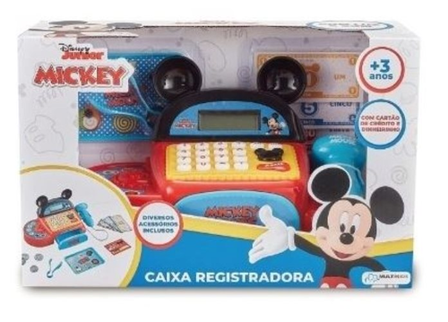 דיסני מציגה: הקופה של מיקי מאוס עם מגירה נשלפת, מחשבון, אקדח ברקוד ואביזרי משחק 5