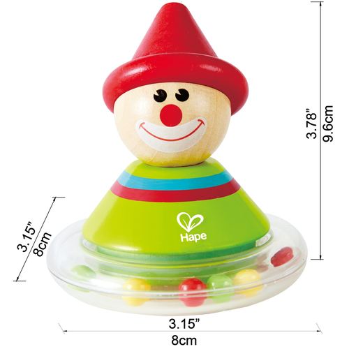 משחק ליצן מתנדנד מעץ עם חרוזים 6
