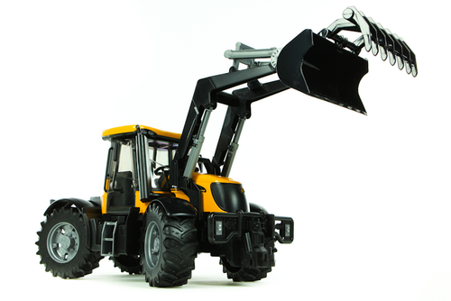 טרקטור JCB Fastrac עם כף מתרוממת ונפתחת ושליטה על ההגה עם מוט חיצוני - לילדים ולאספנים 3