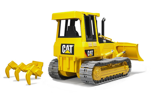 שופל CAT עם כף הרמה קדמית, מגרפה אחורית וגלגלי זחל ממתכת - לילדים ולאספנים 3