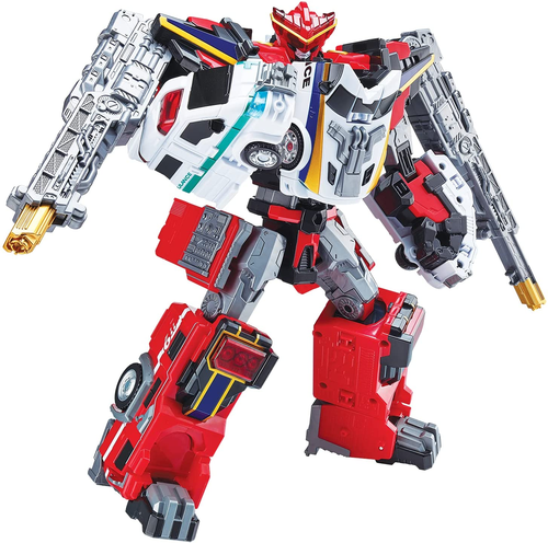 טובוט GIANT V ג'איינט וי - רובוטTOBOT לוחם ענק שמשתנה לשלושה רכבי חירום שונים, כולל גרזן 5